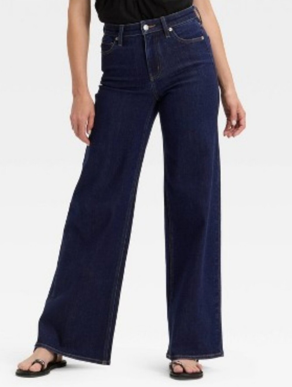 Universal Thread Viral Dark Indigo Everyday Wide Leg High-Rise Jeans